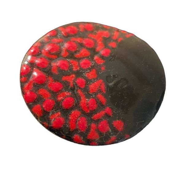 Vintage Abstract Enamel And Metal Brooch Or Pin - Picture 11 of 11